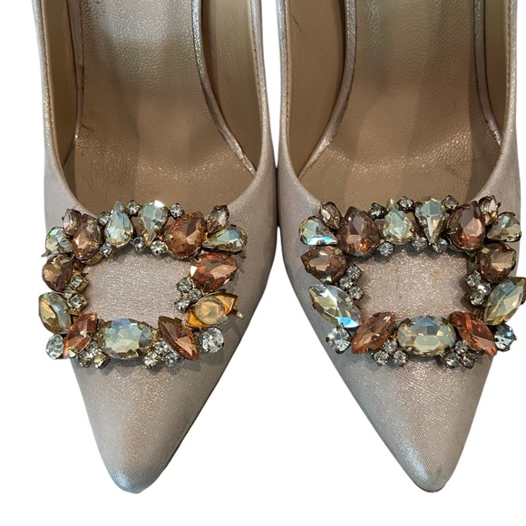 High heels. Dressy jeweled embellished   Brides maid. Night out. Evening. - Picture 2 of 11